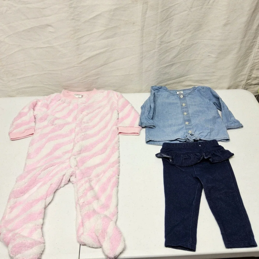 Baby Girl 6M Clothing Lot - Carter's, Rabbit & Bear, Okie Dokie - 9 Piece Bundle